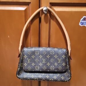 Designer Brown Monogram Shoulder Bag